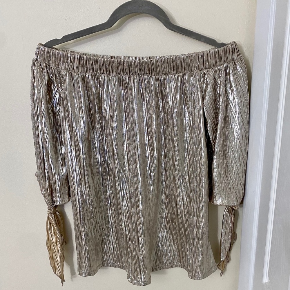 Champagne off the shoulder top
